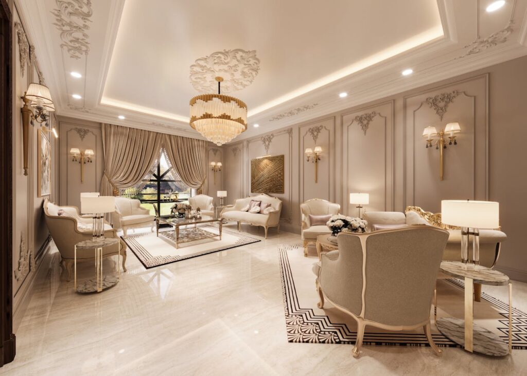 pexels-photo-26886880 Interior of a Luxurious Living Room